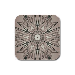 Digital Art Space Rubber Square Coaster (4 Pack)  by Mariart