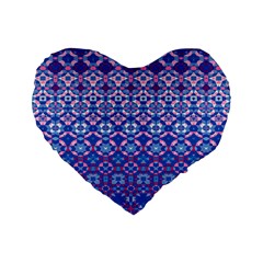 Digital Art Star Standard 16  Premium Flano Heart Shape Cushions