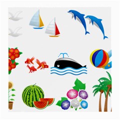 Summer Dolphin Whale Medium Glasses Cloth (2-side)