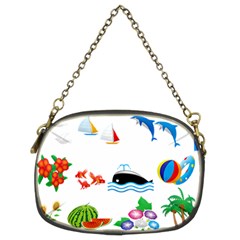 Summer Dolphin Whale Chain Purse (two Sides) by Alisyart