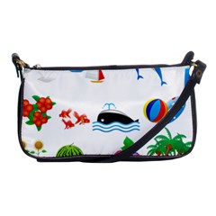 Summer Dolphin Whale Shoulder Clutch Bag