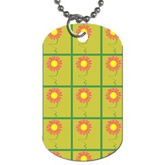 Sunflower Pattern Dog Tag (two Sides)