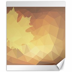 Autumn Leaf Maple Polygonal Canvas 20  X 24 