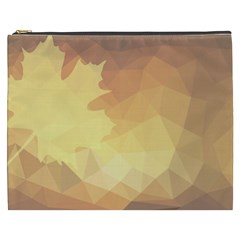 Autumn Leaf Maple Polygonal Cosmetic Bag (xxxl)