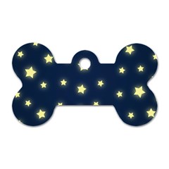 Stars Night Sky Background Dog Tag Bone (one Side)