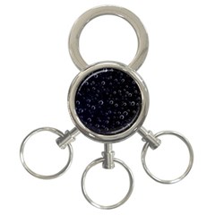 Blued Dark Bubbles Print 3-ring Key Chains by dflcprintsclothing