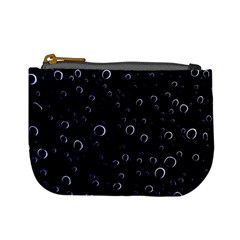 Blued Dark Bubbles Print Mini Coin Purse by dflcprintsclothing