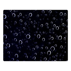 Blued Dark Bubbles Print Double Sided Flano Blanket (large)  by dflcprintsclothing