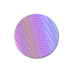 Diagonal Line Design Art Magnet 3  (round)