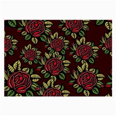 Roses Red Large Glasses Cloth by WensdaiAmbrose