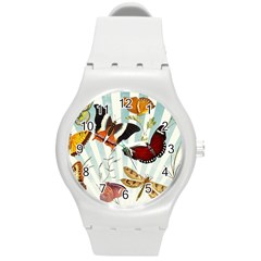 My Butterfly Collection Round Plastic Sport Watch (m) by WensdaiAmbrose