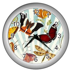 My Butterfly Collection Wall Clock (silver) by WensdaiAmbrose