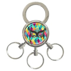 Mardi Gras 3-ring Key Chains by WensdaiAmbrose