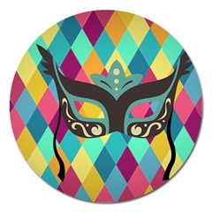 Mardi Gras Magnet 5  (round)