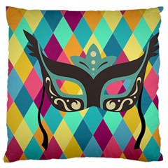 Mardi Gras Large Cushion Case (two Sides) by WensdaiAmbrose