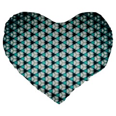 Digital Art Triangle Large 19  Premium Flano Heart Shape Cushions by Mariart