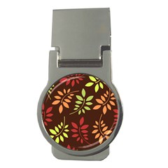 Leaves Foliage Pattern Design Money Clips (round) 