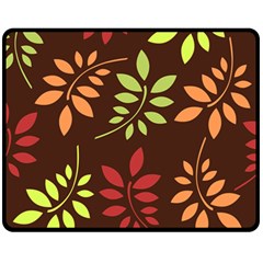 Leaves Foliage Pattern Design Fleece Blanket (medium) 