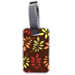 Leaves Foliage Pattern Design Luggage Tags (two Sides) by Mariart