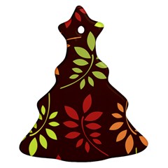 Leaves Foliage Pattern Design Christmas Tree Ornament (two Sides)