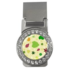 Leaves Background Leaf Money Clips (cz)  by Mariart