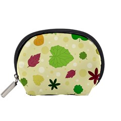 Leaves Background Leaf Accessory Pouch (small)