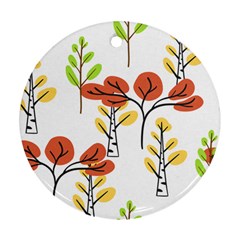 Tree Auntumn Leaf Ornament (round) by Alisyart