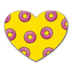 Background Donuts Sweet Food Heart Mousepads