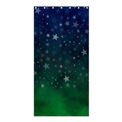 Background Blue Green Stars Night Shower Curtain 36  X 72  (stall) 
