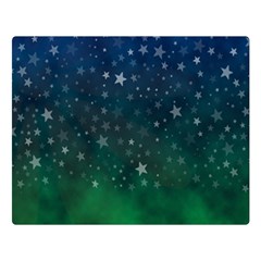 Background Blue Green Stars Night Double Sided Flano Blanket (large) 