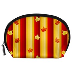 Autumn Fall Leaves Vertical Accessory Pouch (large)