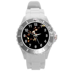 Shooting Star Round Plastic Sport Watch (l) by WensdaiAmbrose