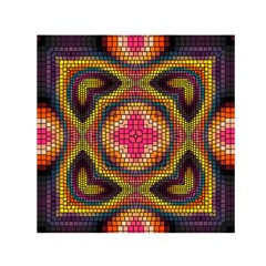 Kaleidoscope Art Pattern Ornament Small Satin Scarf (square) by Pakrebo