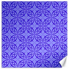 Decor Pattern Blue Curved Line Canvas 20  X 20  by Pakrebo