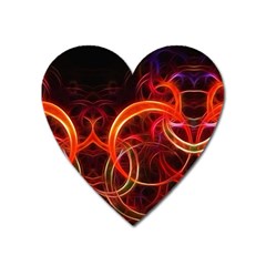 Background Fractal Abstract Heart Magnet by Pakrebo