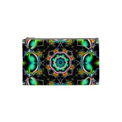 Fractal Chaos Symmetry Psychedelic Cosmetic Bag (small) by Pakrebo