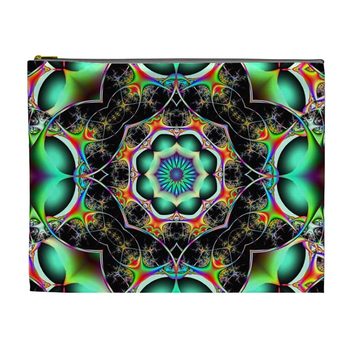 Fractal Chaos Symmetry Psychedelic Cosmetic Bag (XL)