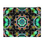 Fractal Chaos Symmetry Psychedelic Cosmetic Bag (XL) Back