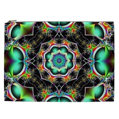 Fractal Chaos Symmetry Psychedelic Cosmetic Bag (xxl) by Pakrebo