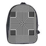 Construction Background Geometric School Bag (XL) Front