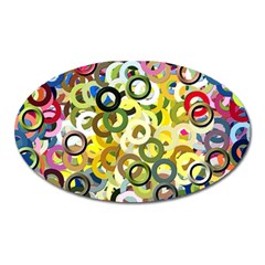 Pattern Background Abstract Color Oval Magnet by Pakrebo