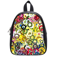 Pattern Background Abstract Color School Bag (small) by Pakrebo