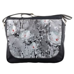 Blossoming Through The Snow Messenger Bag by WensdaiAmbrose