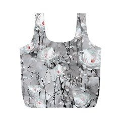 Blossoming Through The Snow Full Print Recycle Bag (m)