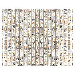 Egyptian Hieroglyphs Double Sided Flano Blanket (medium)  by ArtworkByPatrick