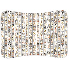 Egyptian Hieroglyphs Velour Seat Head Rest Cushion by ArtworkByPatrick