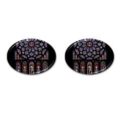 Rosette Cathedral Cufflinks (oval) by Pakrebo