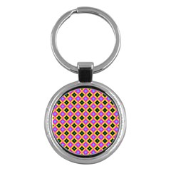 Tile Background Image Design Key Chains (round)  by Pakrebo