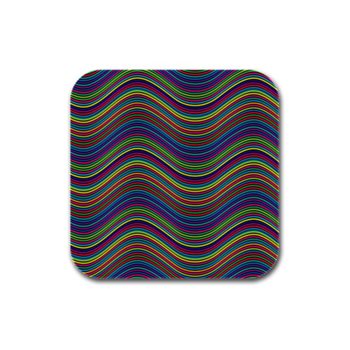 Decorative Ornamental Abstract Rubber Square Coaster (4 pack) 