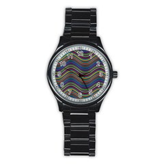 Decorative Ornamental Abstract Stainless Steel Round Watch